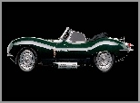 Zielony, Samochód, Zabytkowy, Rura Wydechowa, Jaguar Xkss 1956, Otwarty Dach